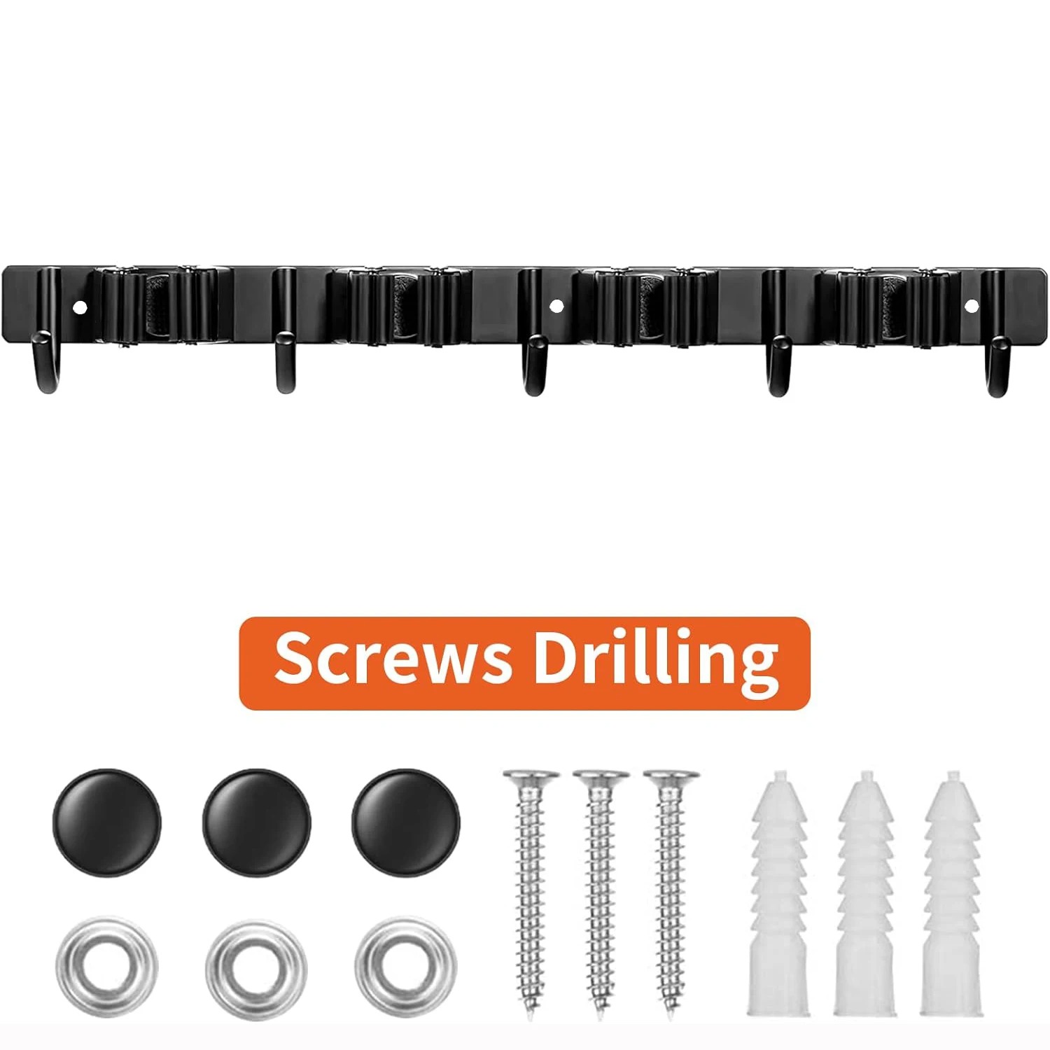 Gardening Tools Rack - 1 Heavy-Duty Metal Tool Rack with