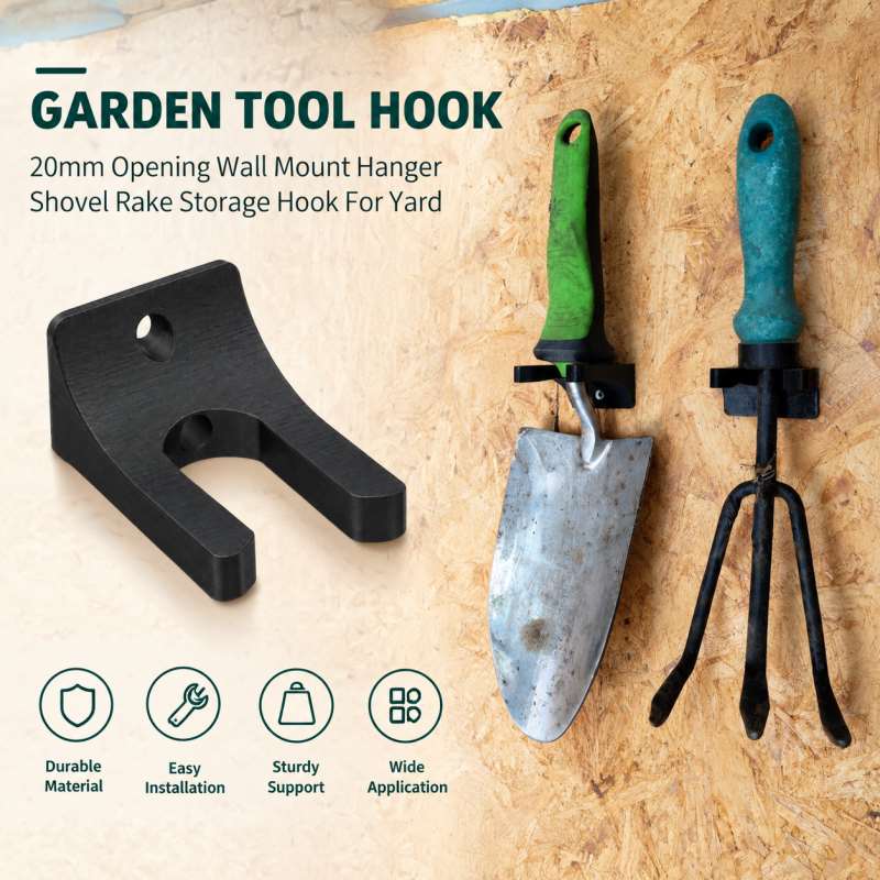 Gardening Tools Rake - Garden Tool Hook 20mm Opening Wall