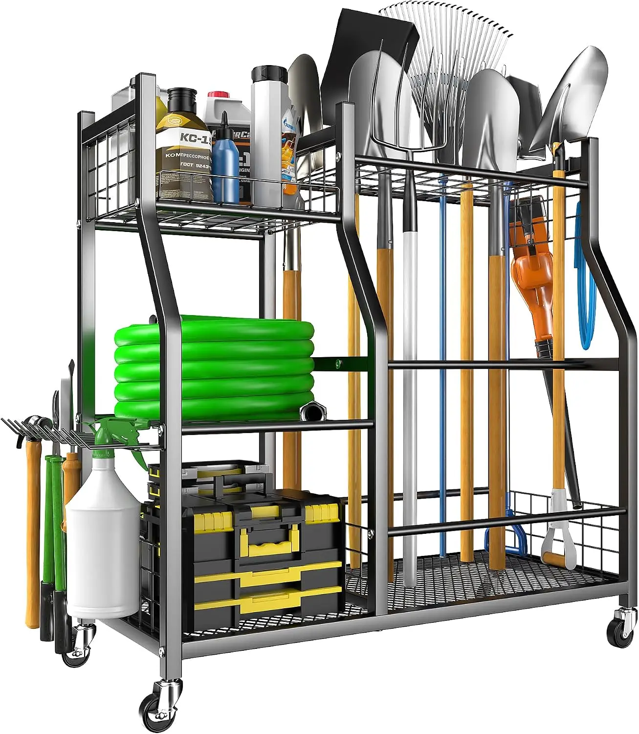 Gardening Tools Rack - Garden Tool Organizer Stand, Garage Tool