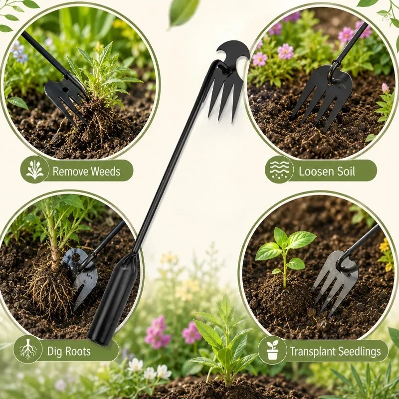 2 in 1 Garden Rake Manual Seed - огляд і ціна Gardening Tools Rake
