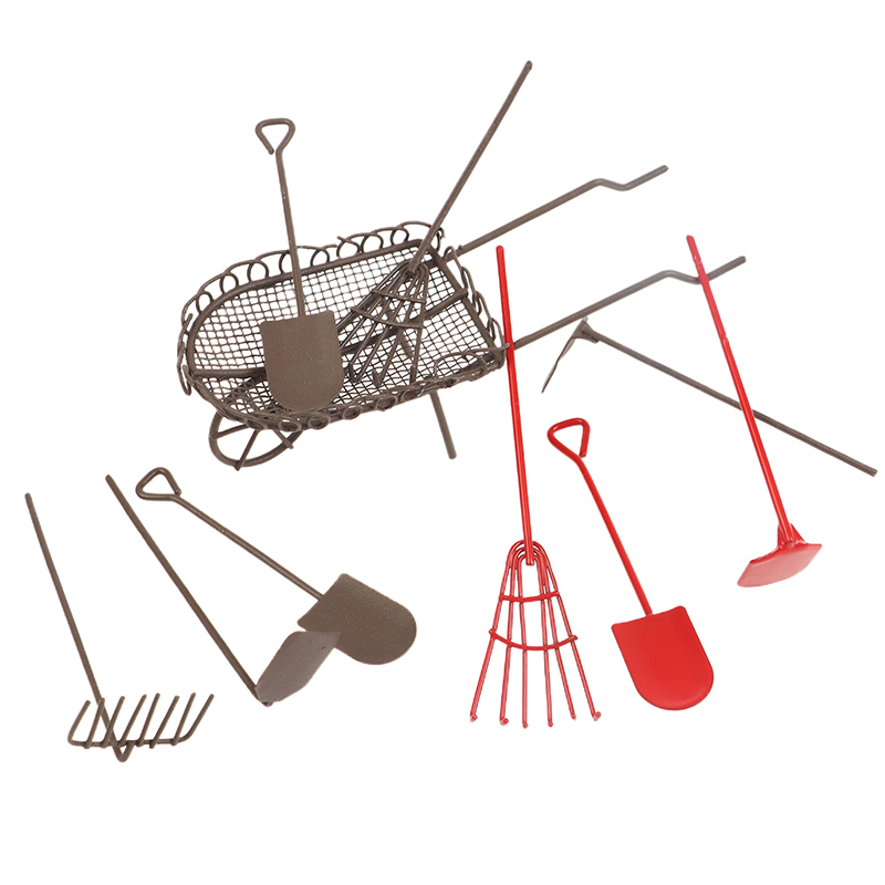 1/12 Dollhouse Simulation Gard - огляд і ціна Gardening Tools Rake