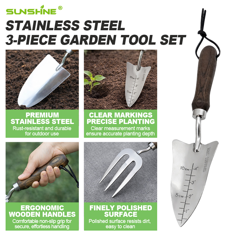 Custom Gardening Tools 3 Piece - огляд і ціна Gardening Tools Rake