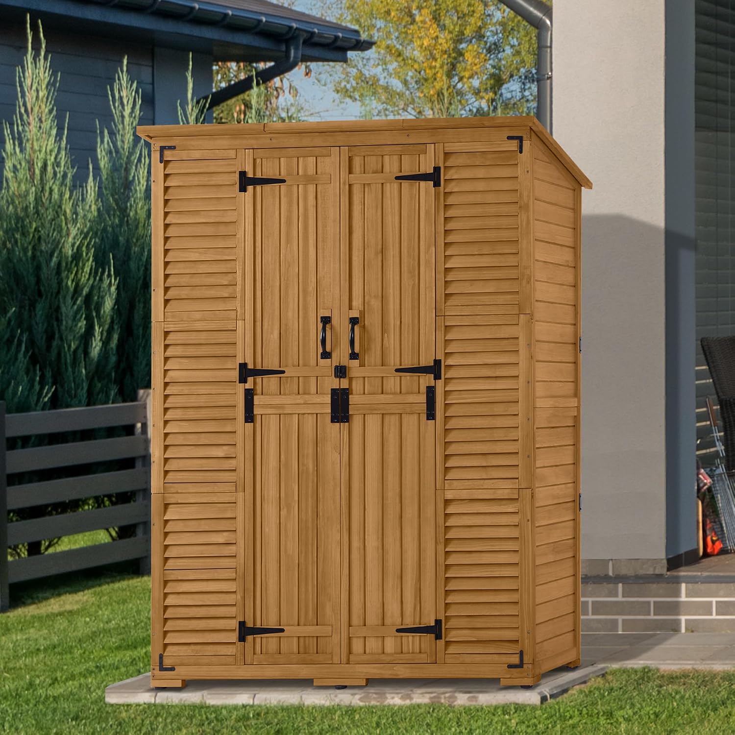 Outdoor Storage Cabinet with S - огляд і ціна Gardening Tools Organizer