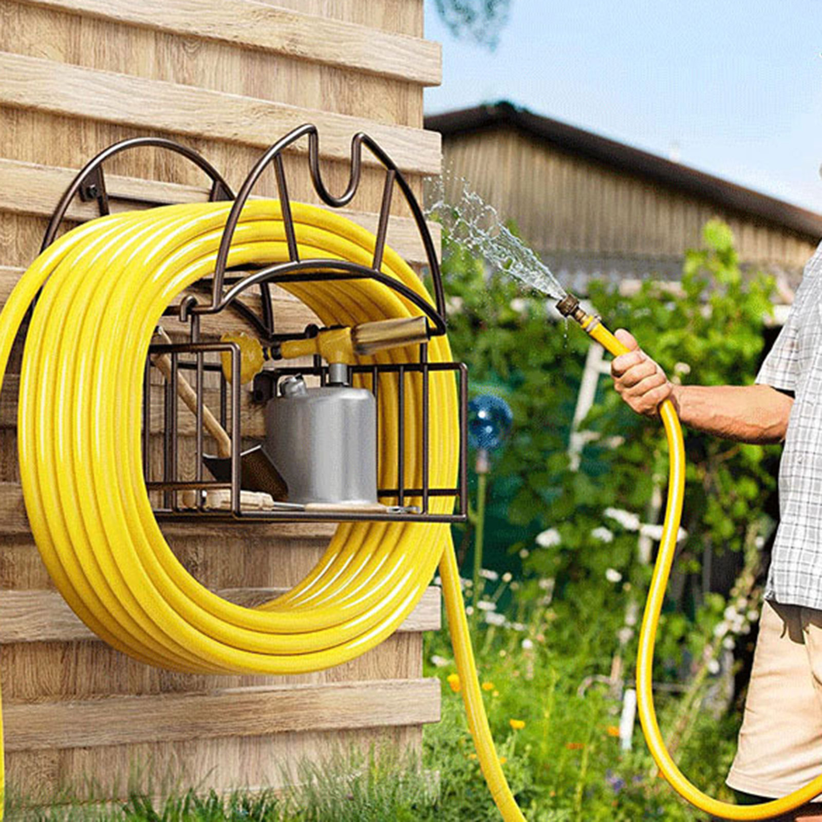 Wall Mount Garden Hose Holder  - огляд і ціна Gardening Tools Rack